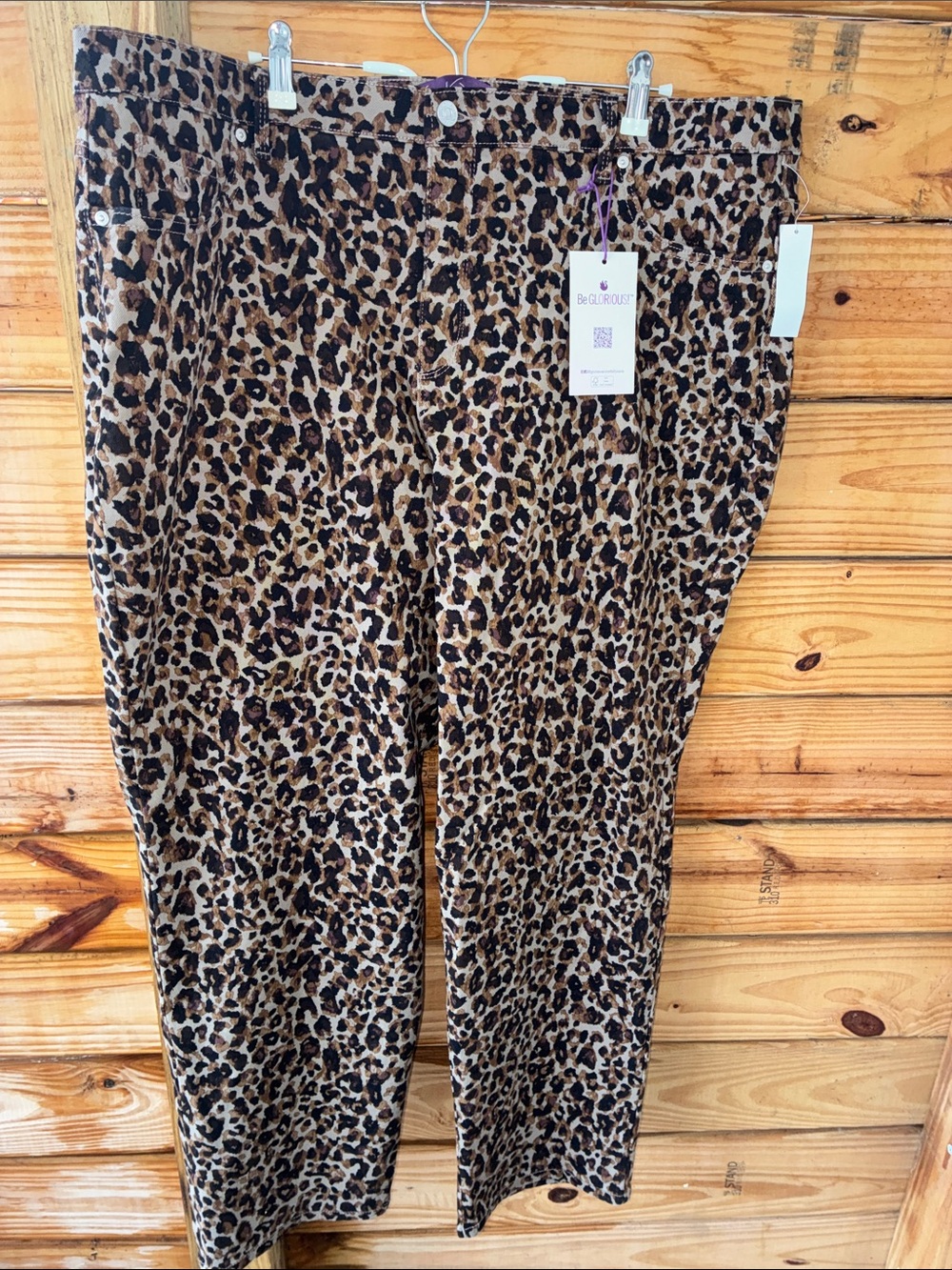 Gloria Vanderbilt Girls' Leopard Print Jeans in Brown & Black